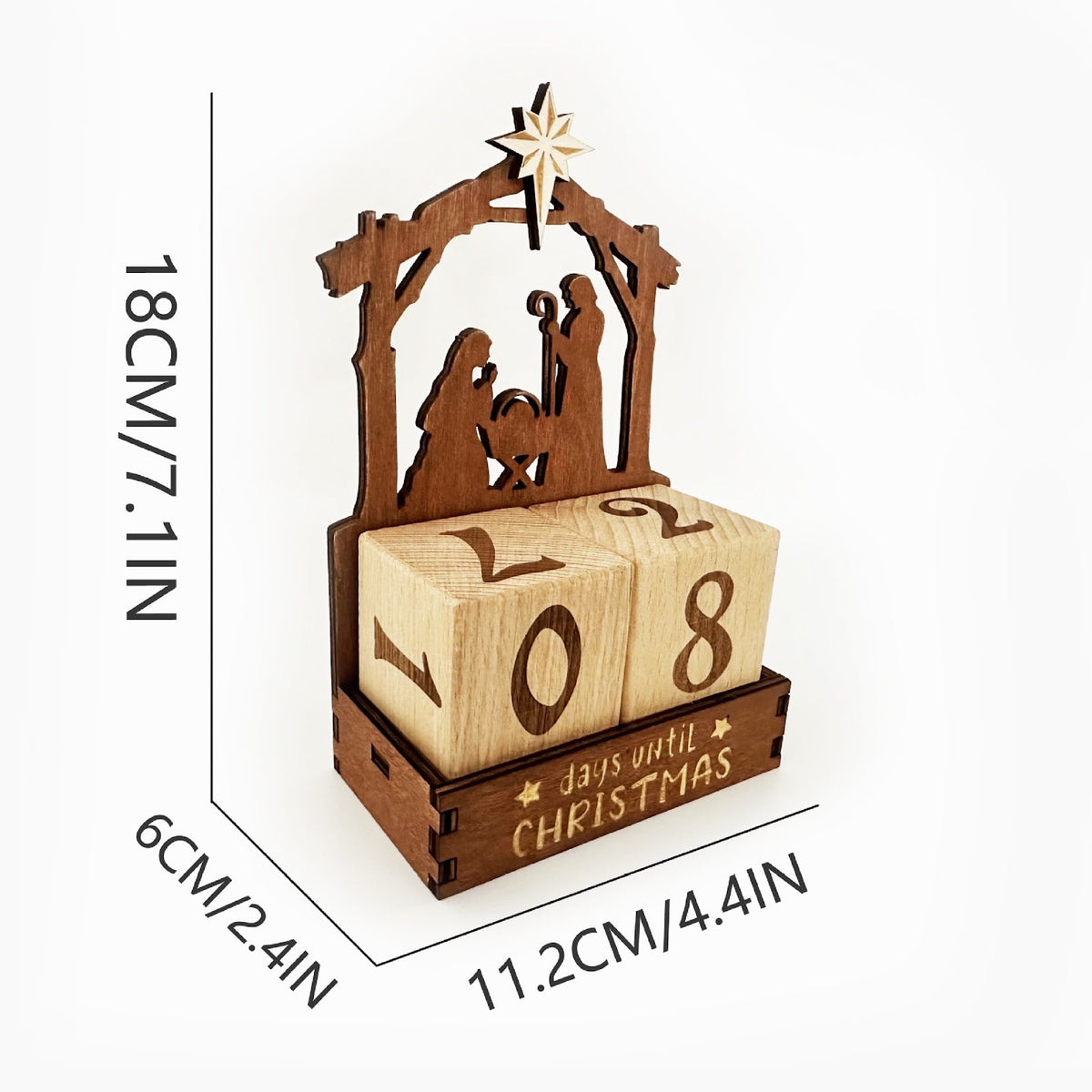 Wood Advent Calendar as Decoration