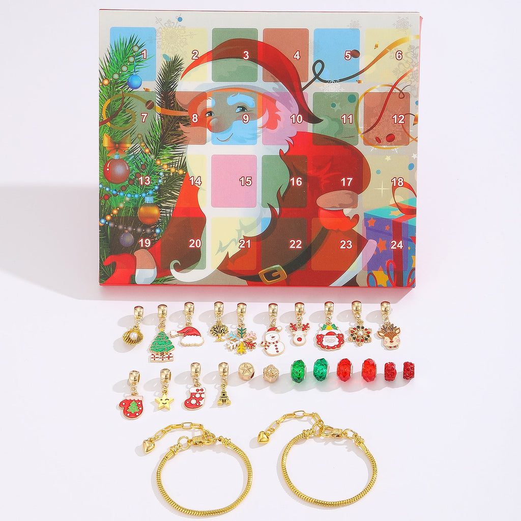 DIY Advent Calendar Jewelry Set with Christmas Motifs