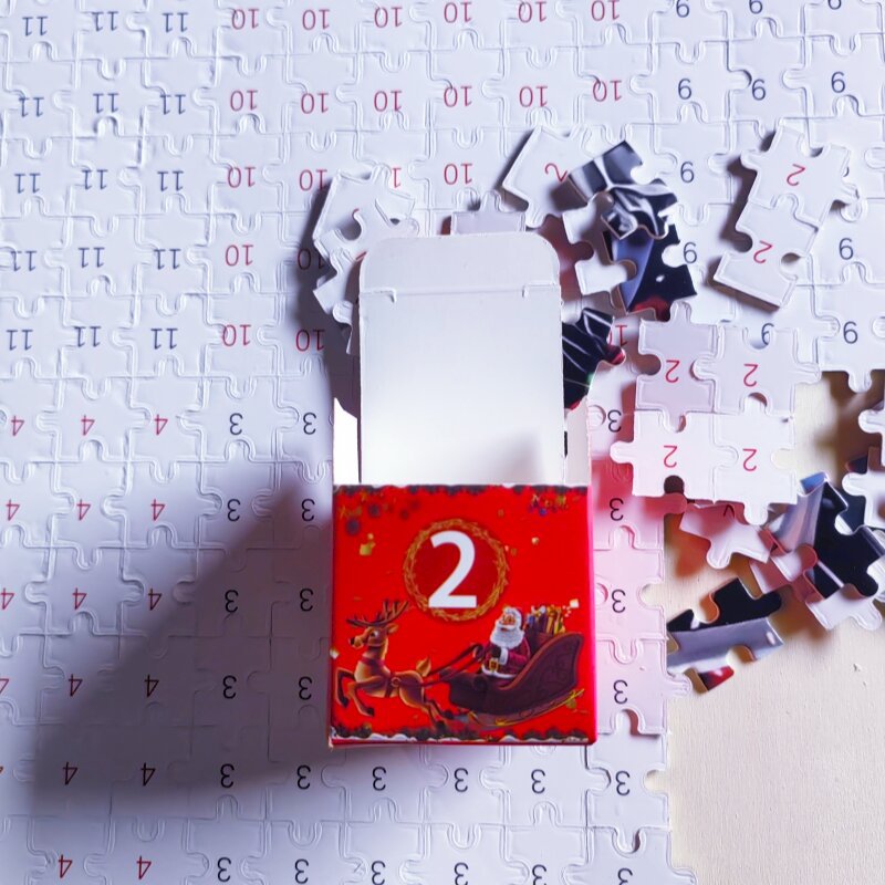 Christmas Puzzle Advent Calendar with 24 Doors
