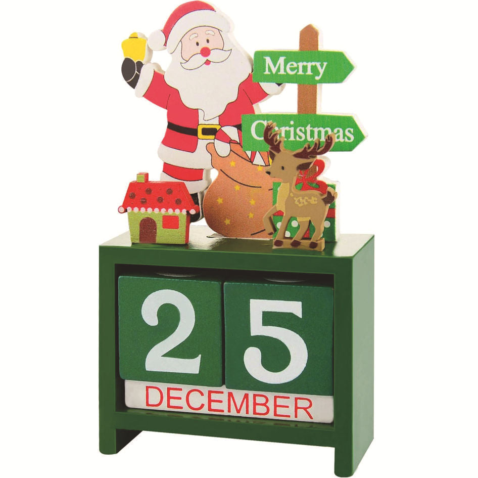Decorative wooden Advent calendar for the table
