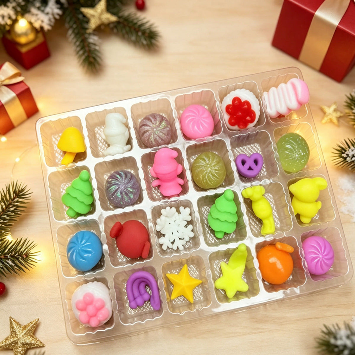 Christmas Advent Calendar with 24 Anti-Stress Figures