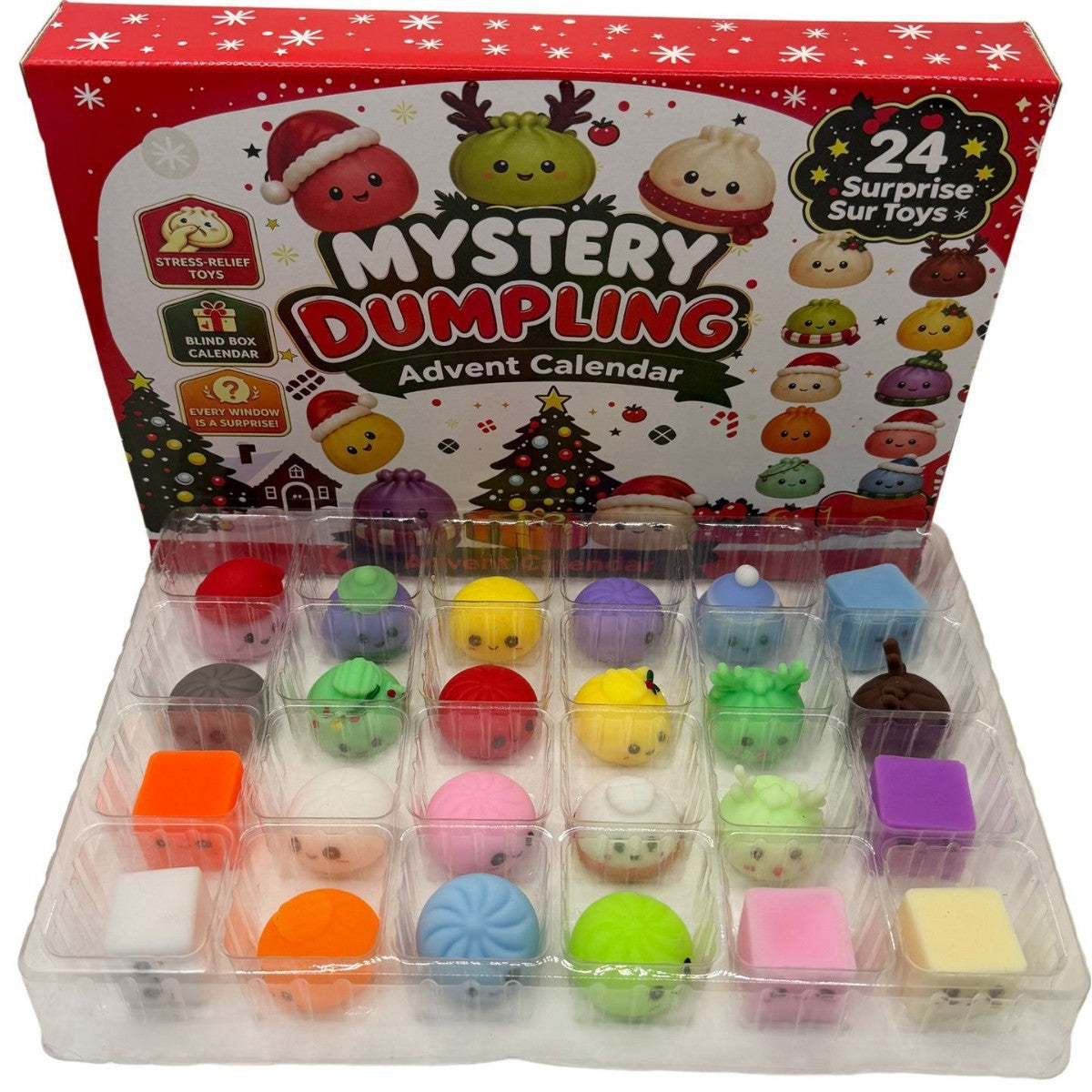 Christmas Advent Calendar with 24 Anti-Stress Figures