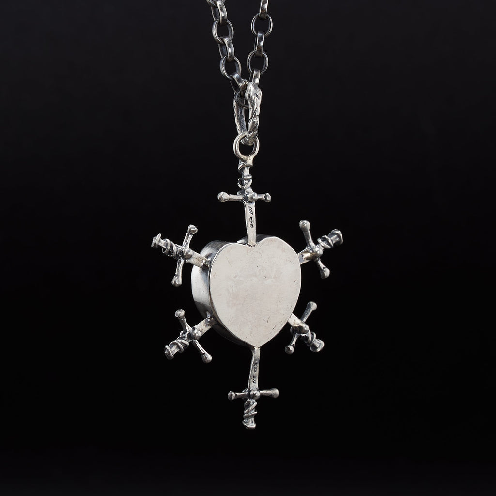 Six of Swords Labradorite Pendant in Sterling Silver