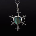 Six of Swords Labradorite Pendant in Sterling Silver