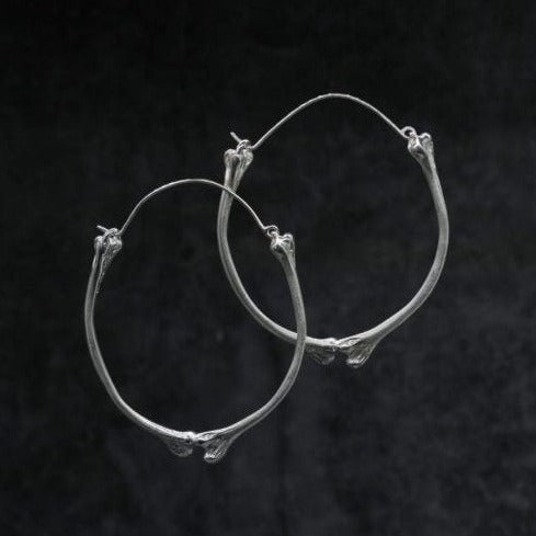 Bone Hoop Earrings
