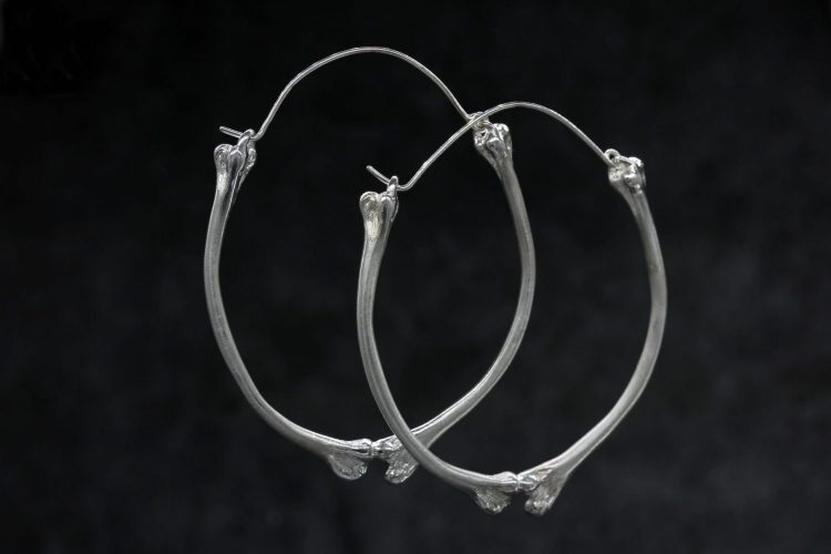 Bone Hoop Earrings