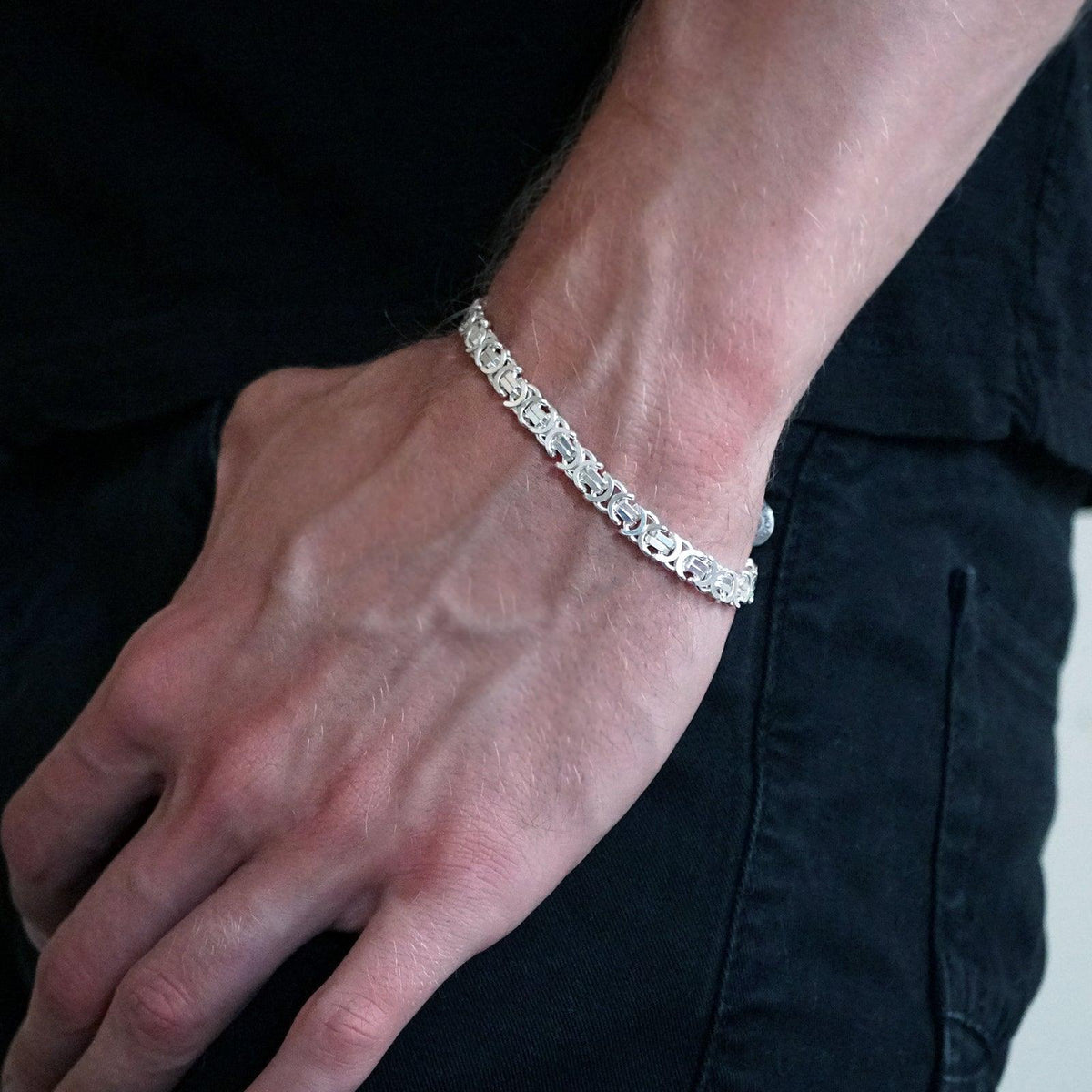 Transit Byzantine Chain Bracelet in Sterling Silver