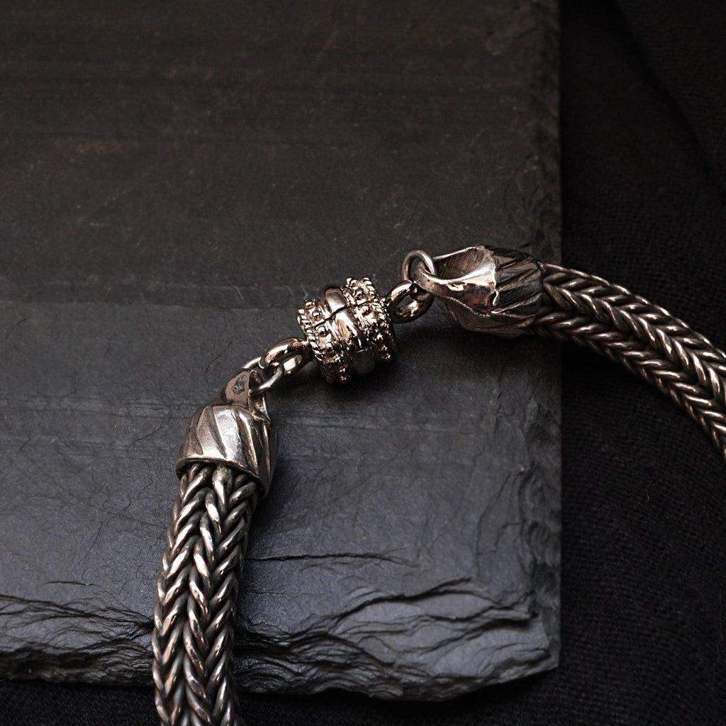 Woven Chain Bracelet in Sterling Silver, 8mm