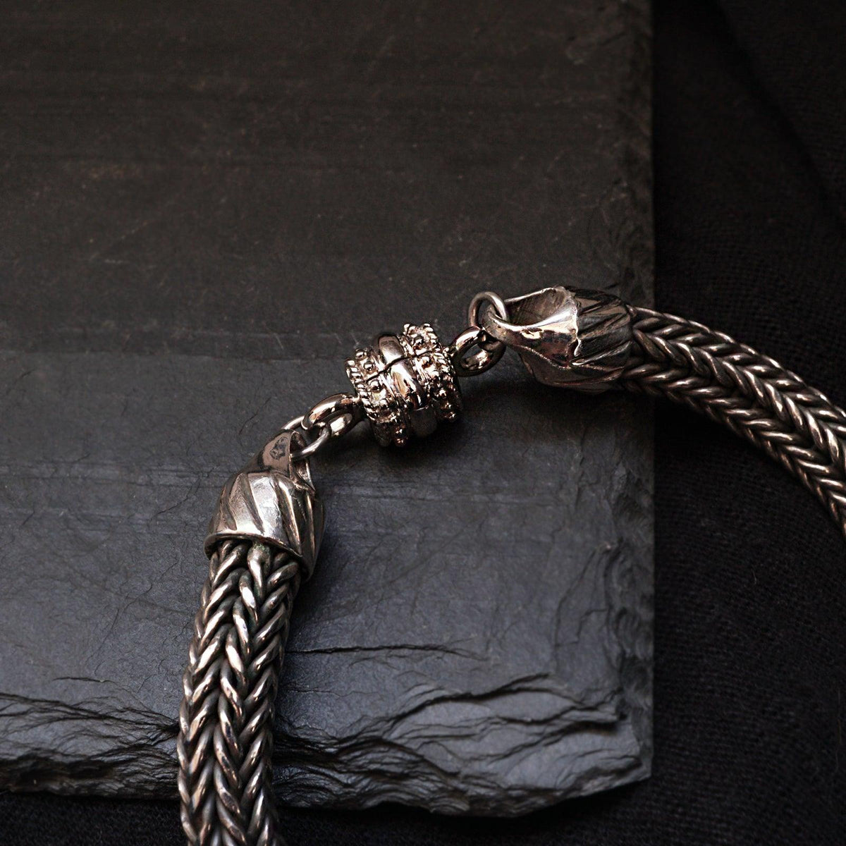 Woven Chain Bracelet in Sterling Silver, 8mm