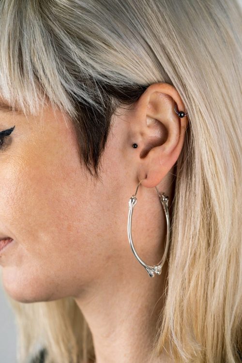 Bone Hoop Earrings